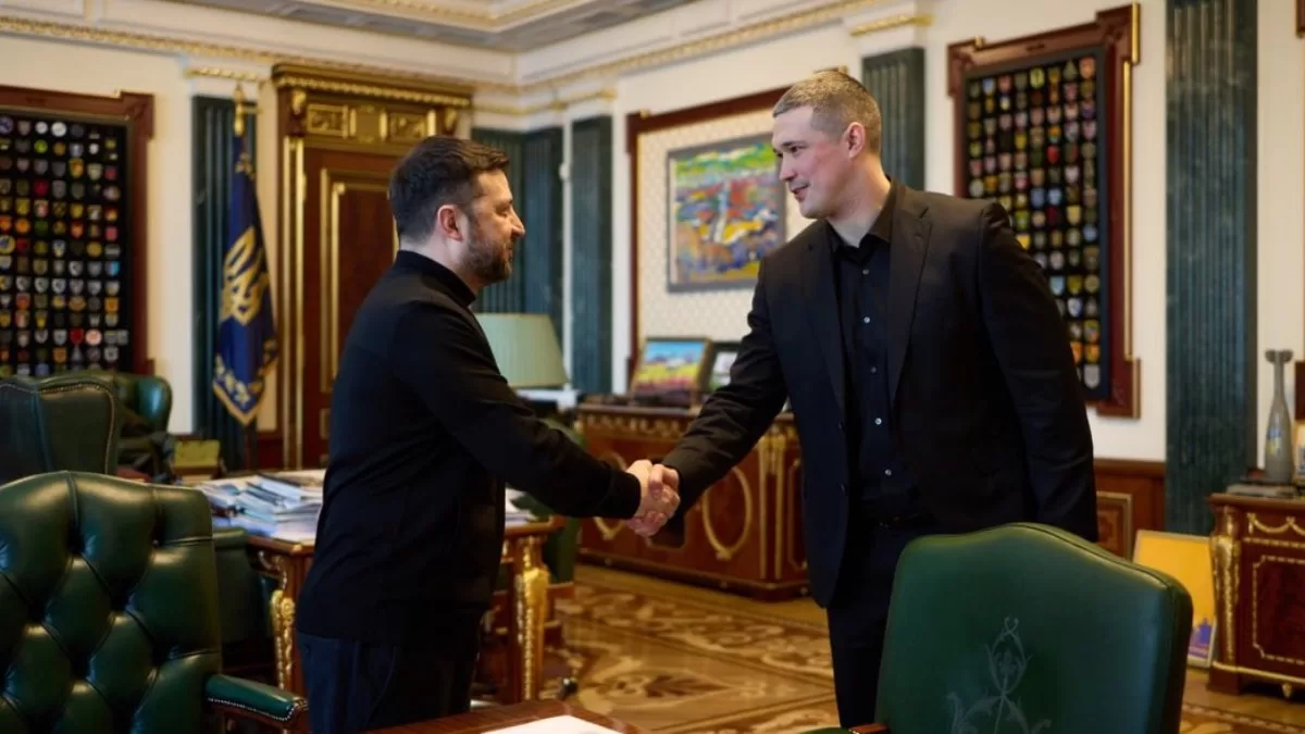 Президент Зеленський та Михайло Федоров під час зустрічі в Офісі президента