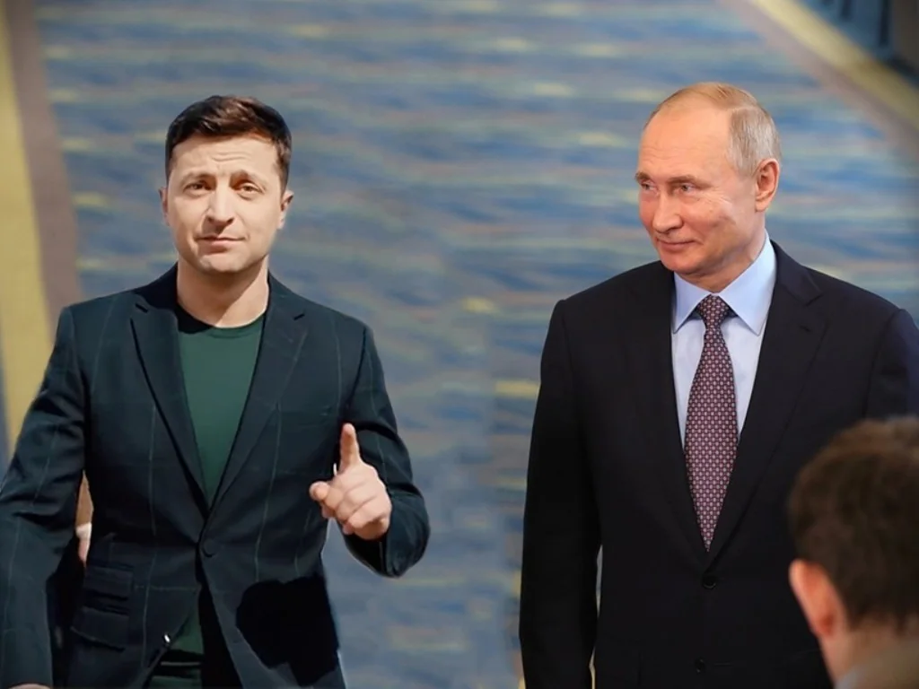 Володимир Зеленський і Володимир Путін у контексті заяви Сікорського про зупинку війни