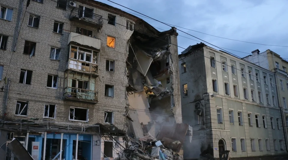 Пошкоджений житловий будинок у Шевченківському районі Харкова після удару РФ
