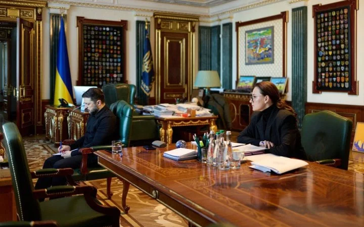 Президент Зеленський на зустрічі щодо заміни премєр-міністра Свириденко